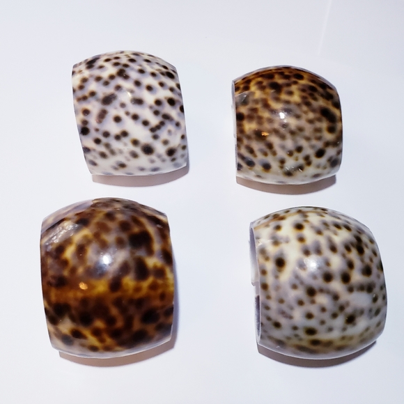 Other - NWOT Tiger Cowrie Sea Shell Napkin Rings.